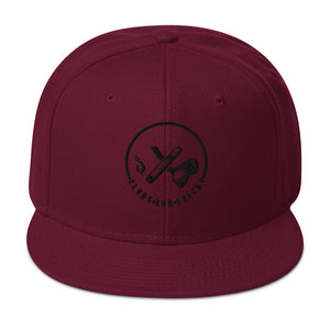 Clubs and Sticks Embroidered Snapback Hat