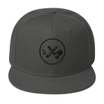 Clubs and Sticks Embroidered Snapback Hat