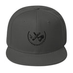 Clubs and Sticks Embroidered Snapback Hat