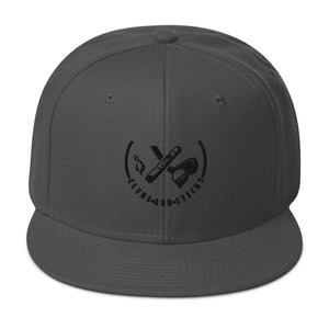 Clubs and Sticks Embroidered Snapback Hat