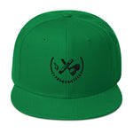 Clubs and Sticks Embroidered Snapback Hat