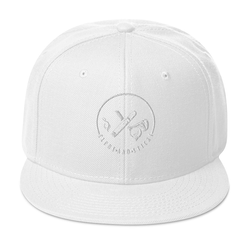 Clubs and Sticks Embroidered Snapback Hat