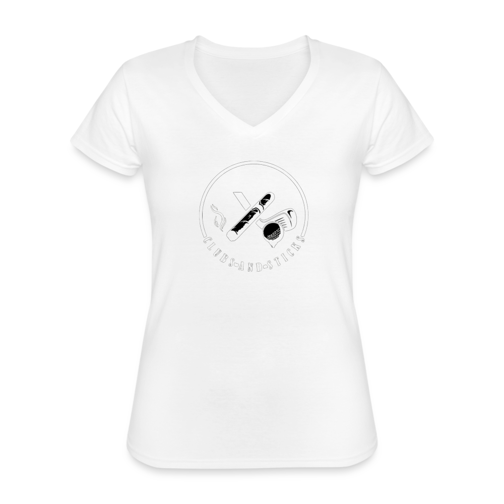 Women's V-Neck T-Shirt - white