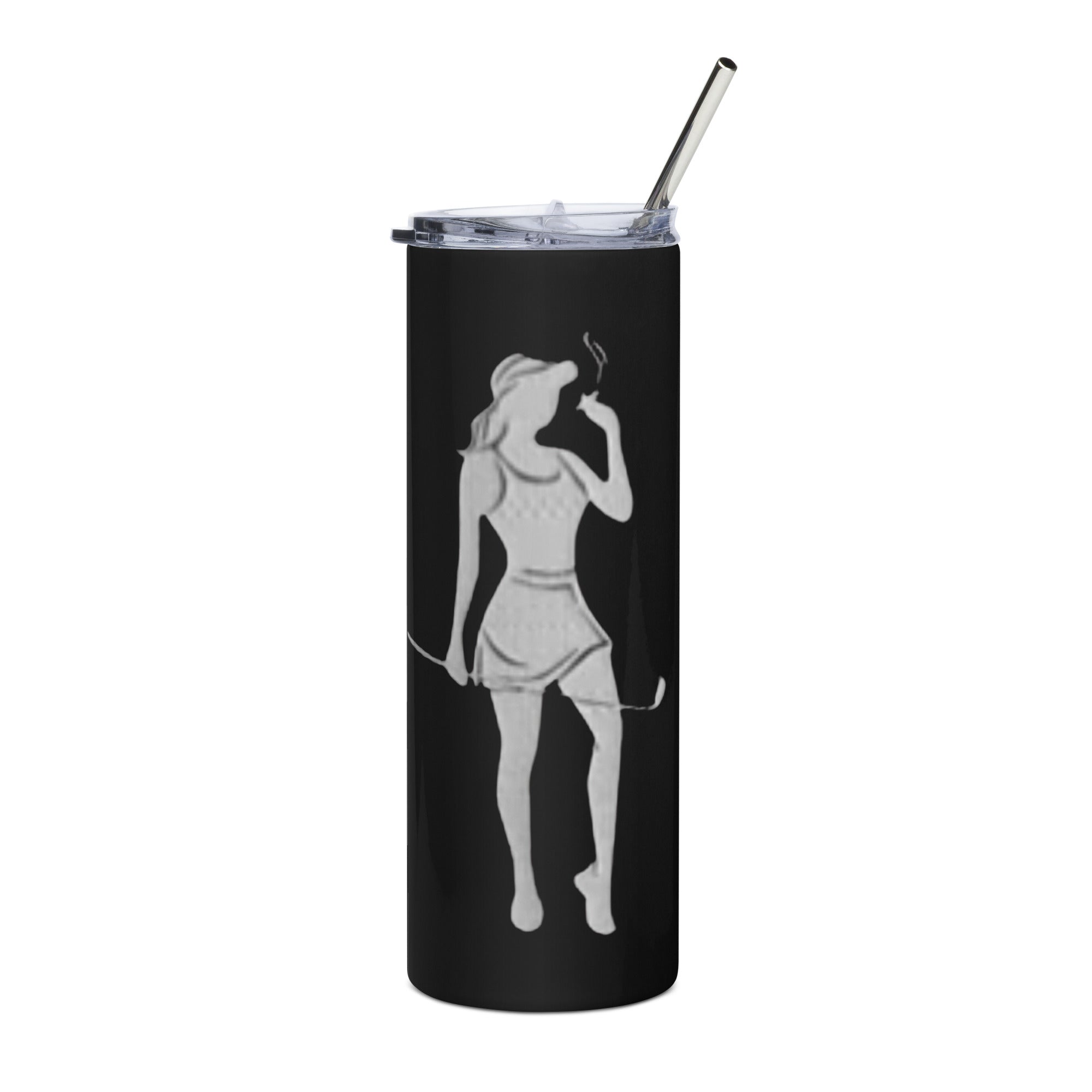 Female Cigar Golfer Stainless steel tumbler