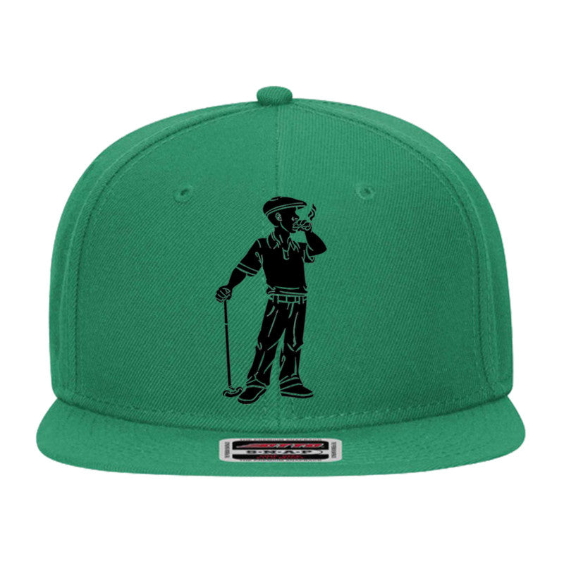 Cigar Golfer  Embroidered Snapback Hat