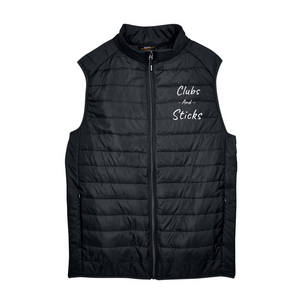 Clubs and Sticks Men's Prevail Packable Puffer Vest