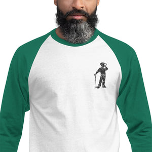 3/4 sleeve raglan Embroidered Cigar Golfer shirt