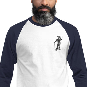 3/4 sleeve raglan Embroidered Cigar Golfer shirt