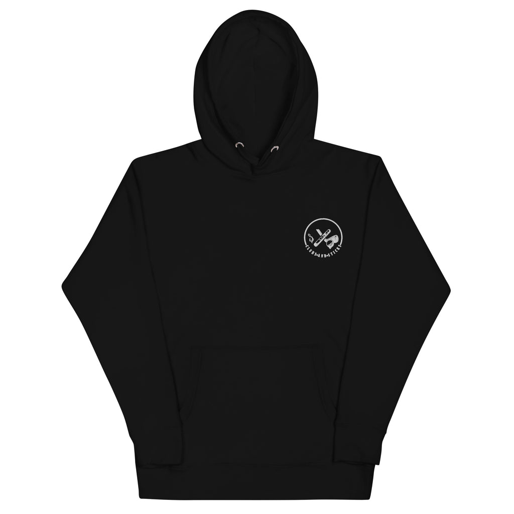 Clubs and Sticks Embroidered  Hoodie