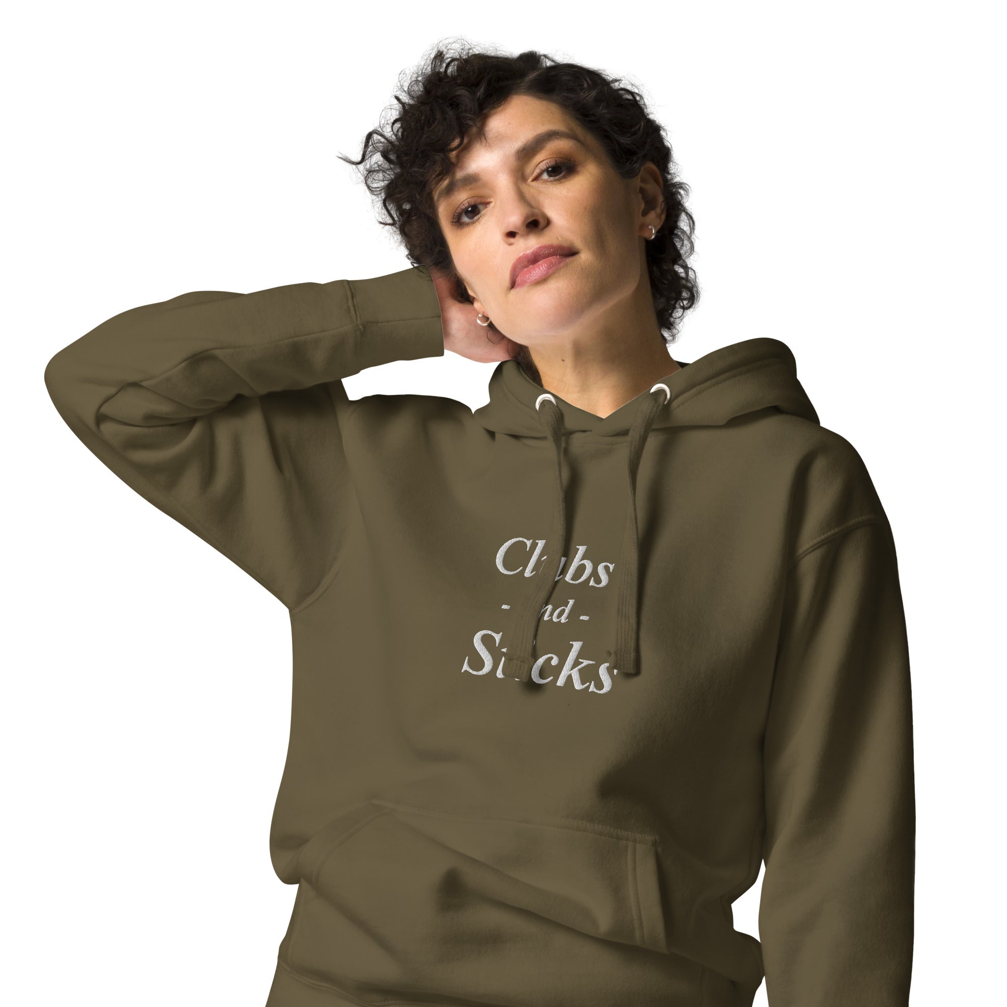 Clubs and Sticks Embroidered Hoodie