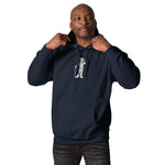 Cigar Golfer Large Embroidered Hoodie