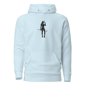Female Cigar Golfer Large Embroidered Hoodie