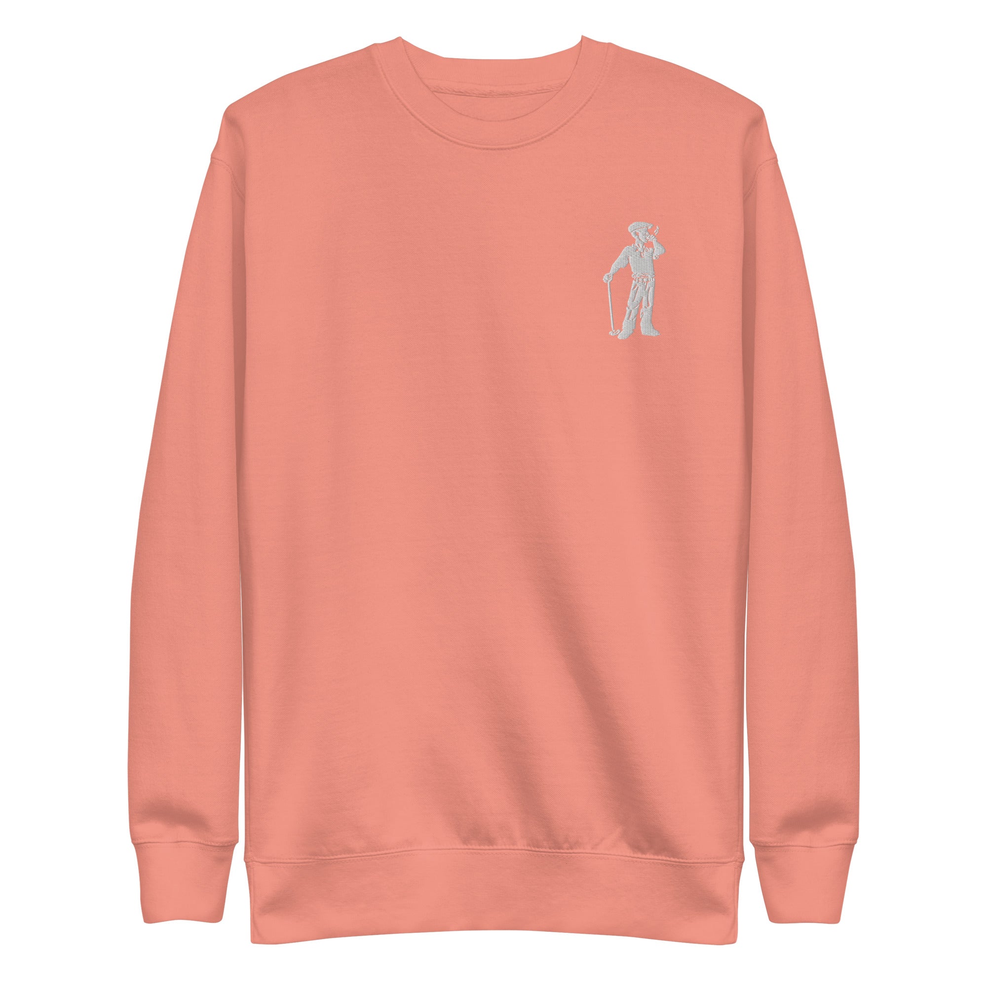 Cigar Golfer Embroidered Premium Sweatshirt