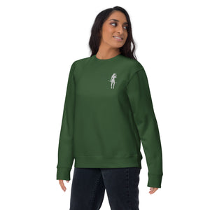Ladies Embroidered Cigar Golfer Premium Sweatshirt