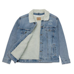 Clubs and Sticks Embroidered Denim Sherpa Jacket