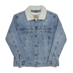 Clubs and Sticks Embroidered Denim Sherpa Jacket