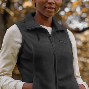 Ladies Embroidered Cigar Golfer Columbia fleece vest