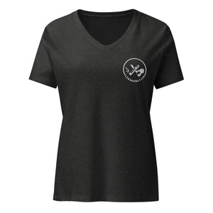 Clubs and Sticks Women’s relaxed v-neck t-shirt