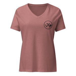 Clubs and Sticks Women’s relaxed v-neck t-shirt