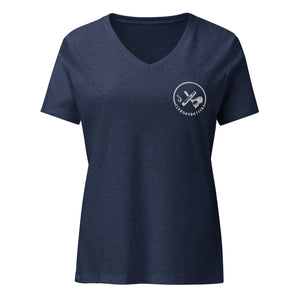 Clubs and Sticks Women’s relaxed v-neck t-shirt