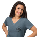 Clubs and Sticks Women’s relaxed v-neck t-shirt