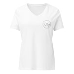 Clubs and Sticks Women’s relaxed v-neck t-shirt