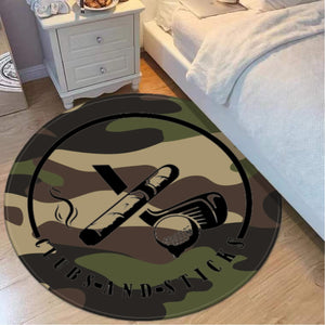 Camouflage Round Mat - Black Logo