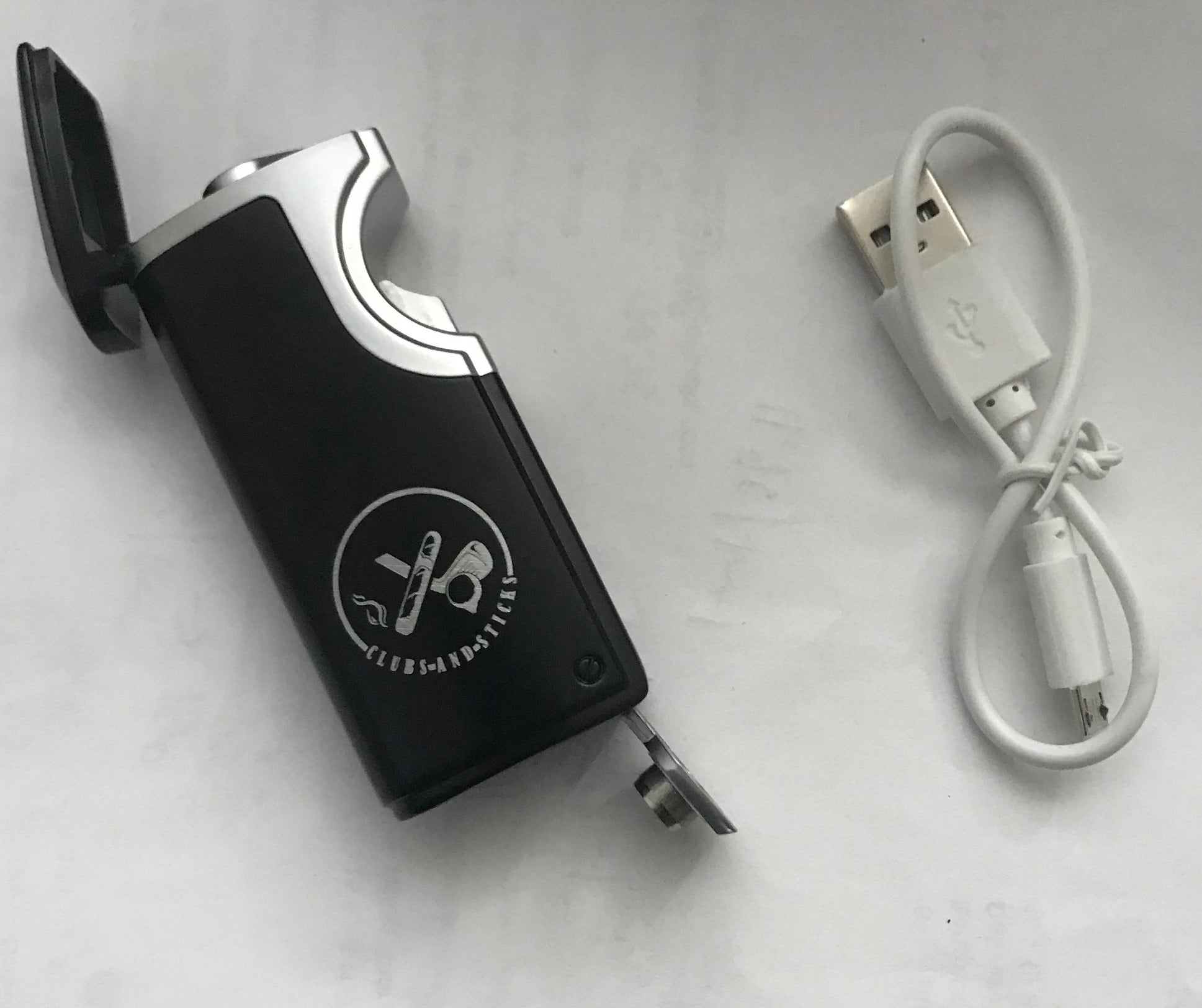 Hybrid USB Matte Black Triple Torch Cigar Lighter