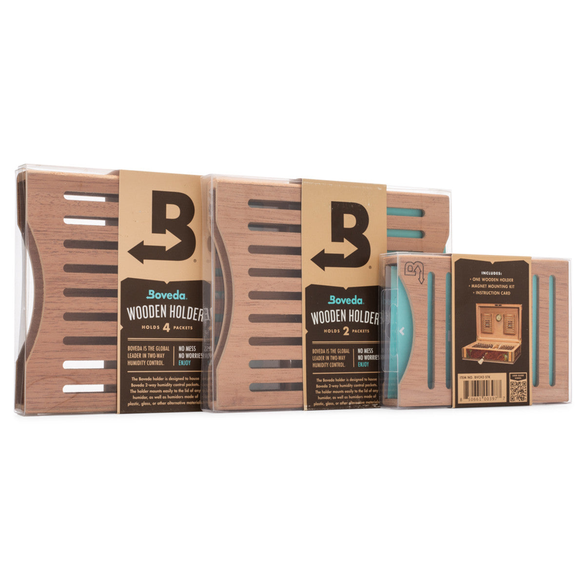 WOODEN HOLDER FOR CONTAINERS HOLDS (4) 60 GRAM BOVEDA