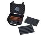 Personalizable Rider Hard Plastic Travel Cigar Humidor - 15 Cigars