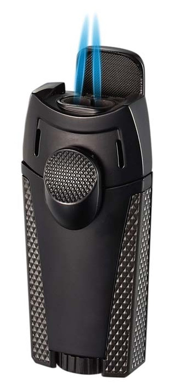 Personalizable MERU DUAL TORCH CIGAR LIGHTER