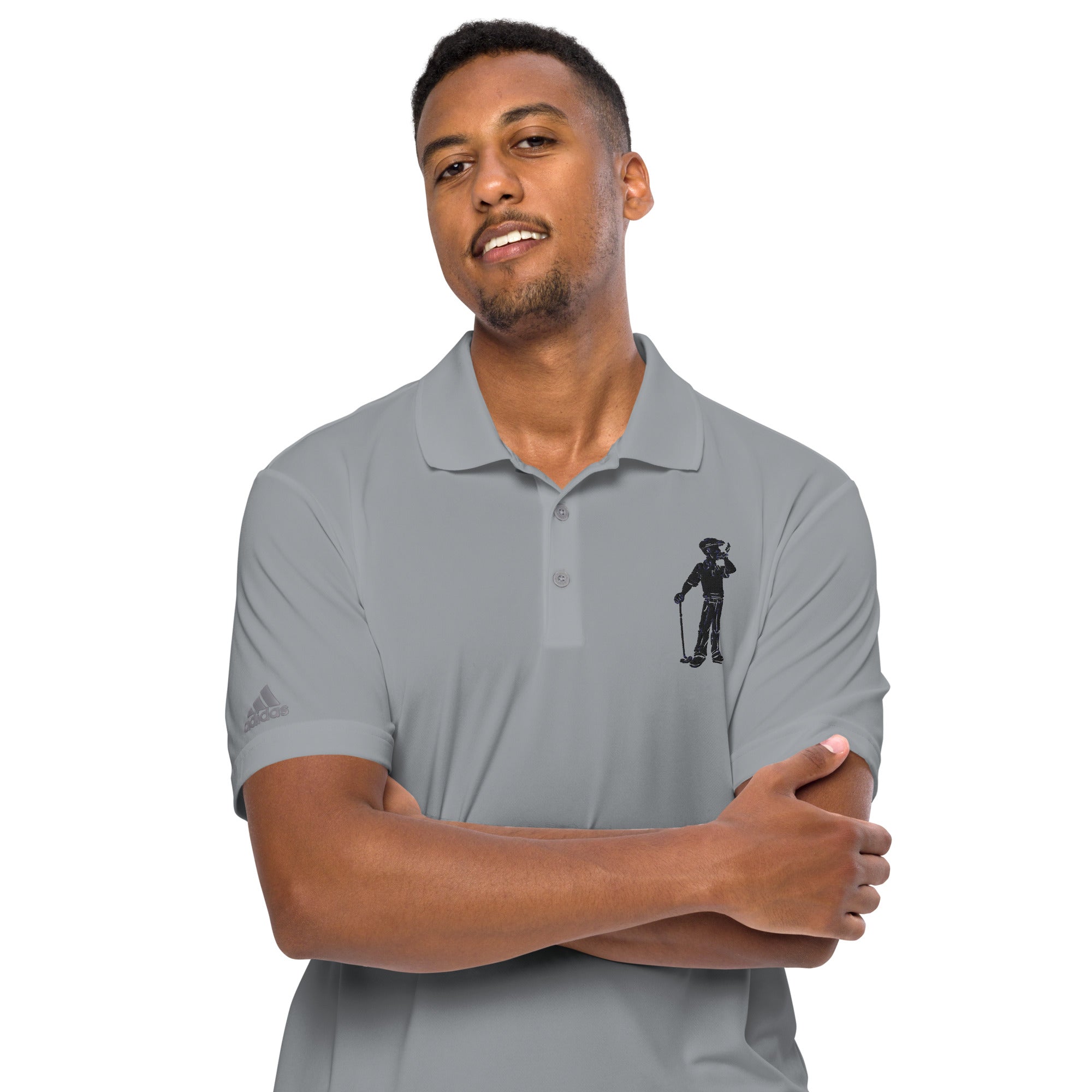 Cigar Golfer Embroidered adidas performance polo shirt