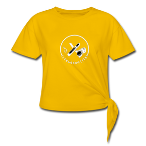 Women's Knotted T-Shirt - sun yellow