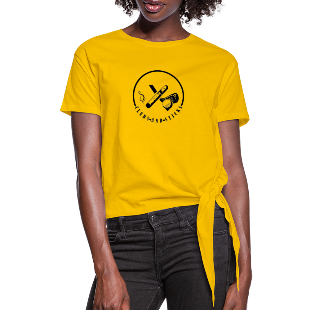 Women's Knotted T-Shirt - sun yellow