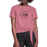 Women's Knotted T-Shirt - mauve