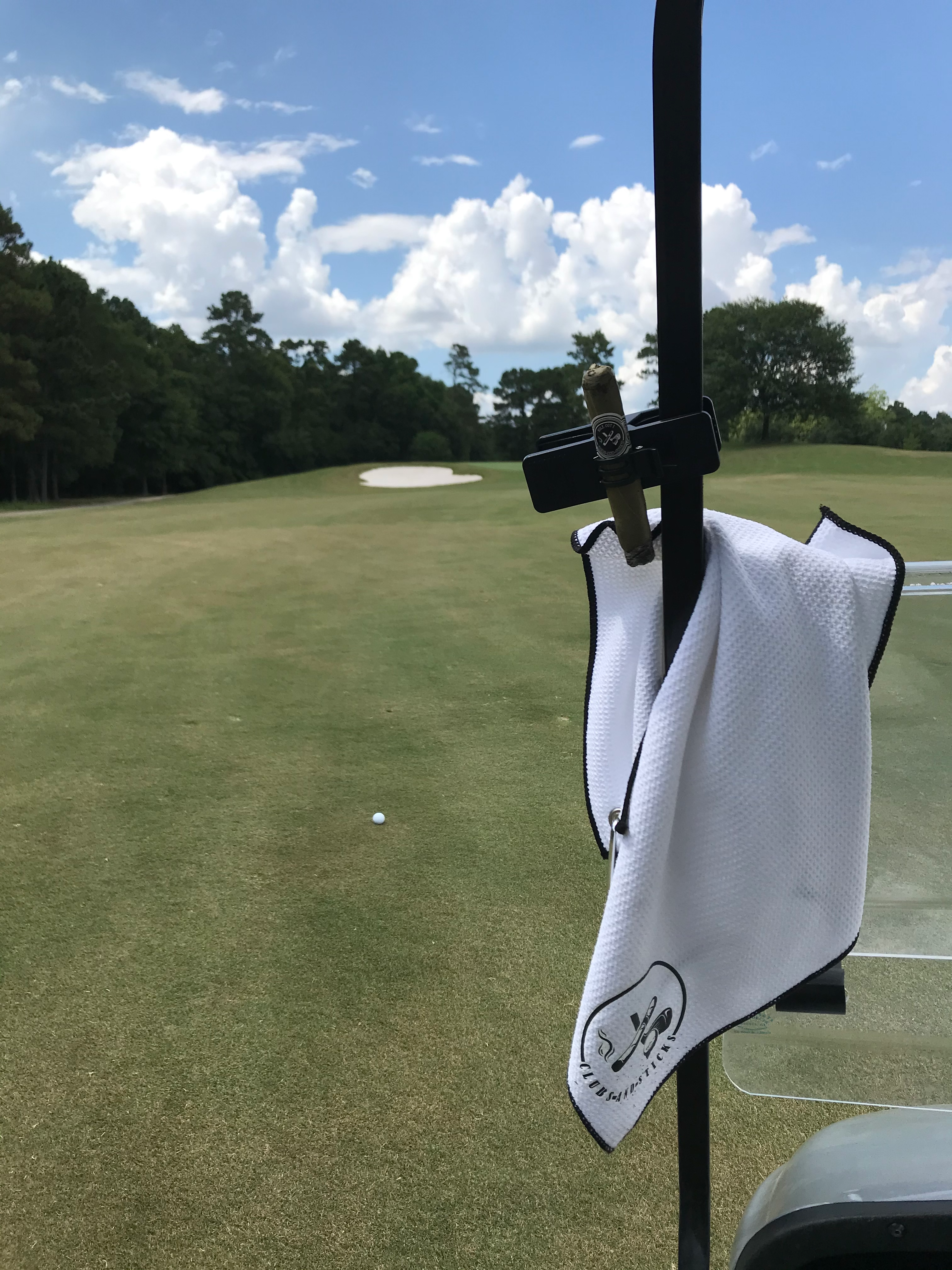 Clubs and Sticks Waffle Golf Towel