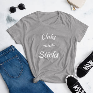 Clubs and Sticks Ladies short sleeve t-shirt