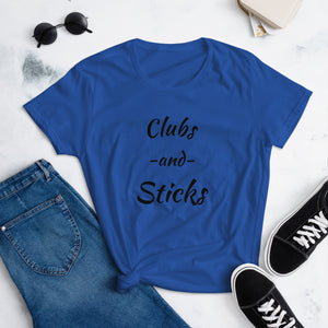 Clubs and Sticks Ladies short sleeve t-shirt